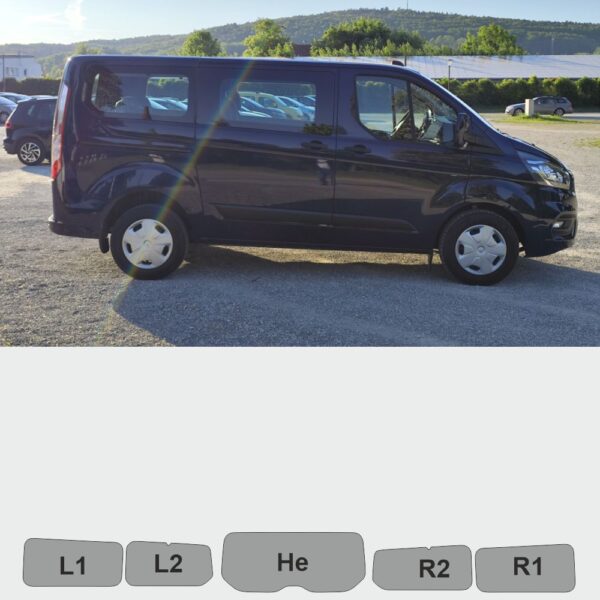 FORD Transit Custom kurz Variante passgenaue Tönungsfolie