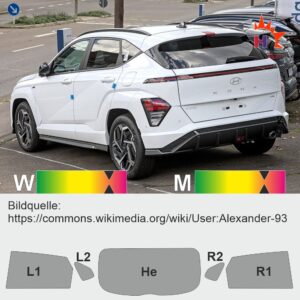 HYUNDAI Kona II passgenaue Tönungsfolie