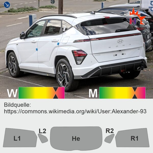 HYUNDAI Kona II passgenaue Tönungsfolie