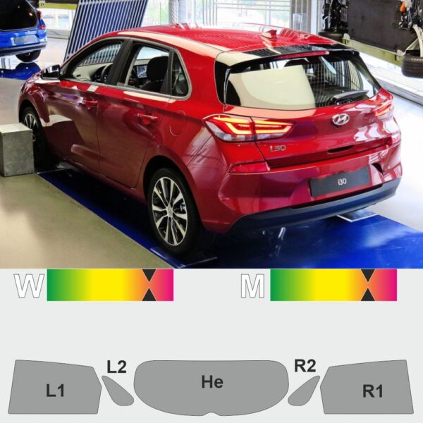 HYUNDAI i30 PD passgenaue Tönungsfolie