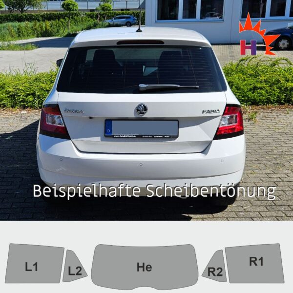 SKODA Fabia III NJ fünftürig passgenaue Tönungsfolie