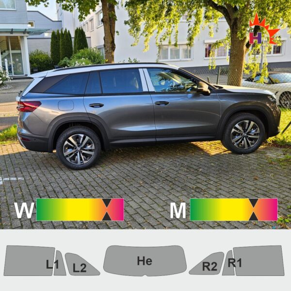 SKODA Kodiaq II passgenaue Tönungsfolie
