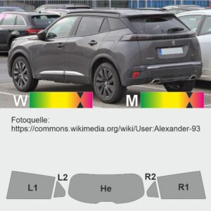 PEUGEOT 2008 II passgenaue Tönungsfolie