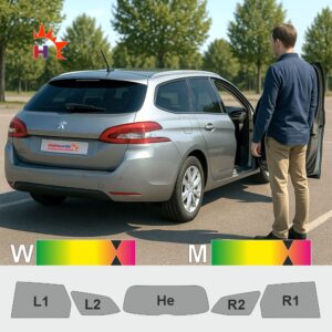 PEUGEOT 308 II SW 2013 passgenaue Tönungsfolie