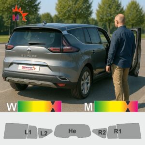 RENAULT Espace V 2015 passgenaue Tönungsfolie