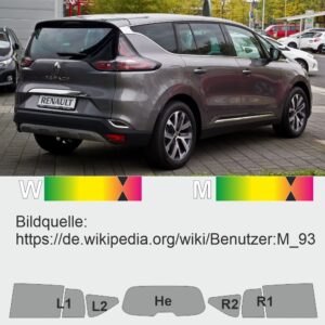 RENAULT Espace V passgenaue Tönungsfolie