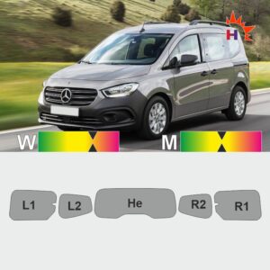 Mercedes Citan W420 Heckklappe Ausstellfenster passgenaue T&ouml;nungsfolie