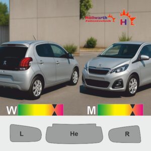 PEUGEOT 108 passgenaue Tönungsfolie