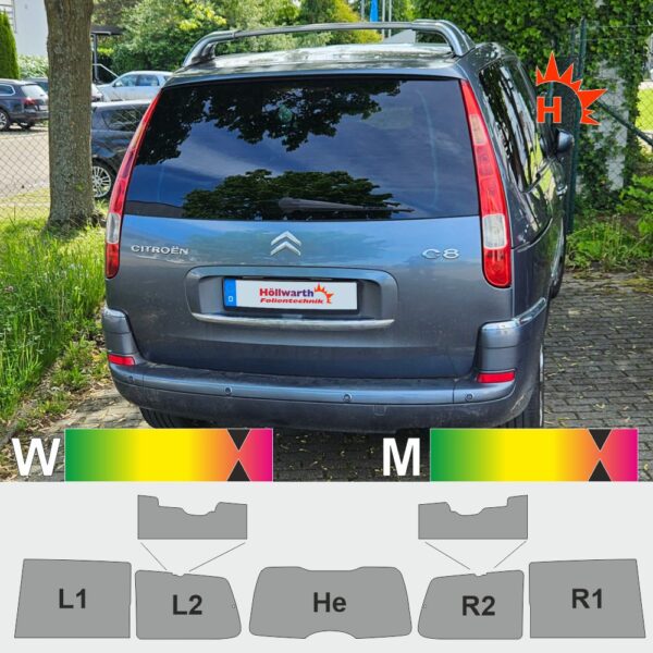 Citroen C8 passgenaue Tönungsfolie