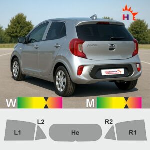 KIA Pikanto 2017 fünftürig passgenaue Tönungsfolie