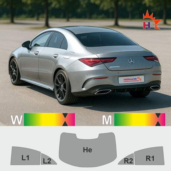 MERCEDES CLA C118 Coupe ab 2019 passgenaue Tönungsfolie
