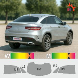 MERCEDES GLE C292 passgenaue Tönungsfolie