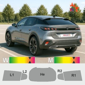 PEUGEOT 408 passgenaue Tönungsfolie PEUGEOT 408 passgenaue Tönungsfolie