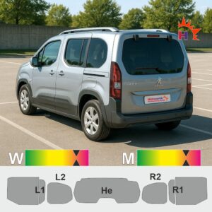 PEUGEOT Rifter passgenaue Tönungsfolie