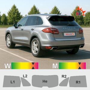 PORSCHE Cayenne 2010 passgenaue Tönungsfolie