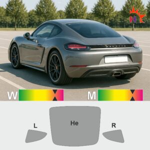 PORSCHE Cayman 2016 passgenaue Tönungsfolie