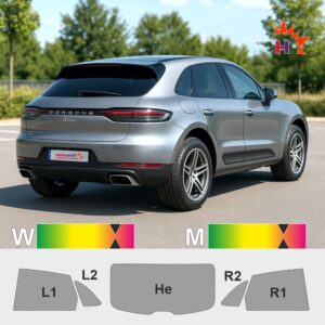 PORSCHE Macan 2014 passgenaue Tönungsfolie