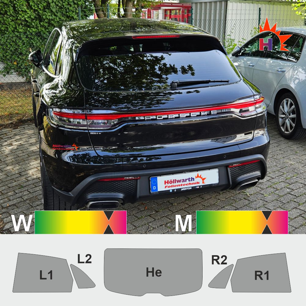 PORSCHE Macan passgenaue Tönungsfolie