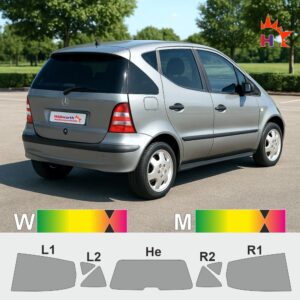 Mercedes A-Klasse 168 passgenaue Tönungsfolie