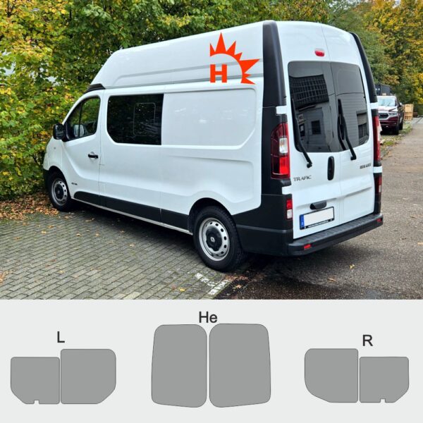 RENAULT Trafic III L1H2 passgenaue Tönungsfolie