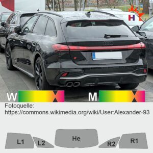 Audi A5 B10 Avant passgenaue Tönungsfolie