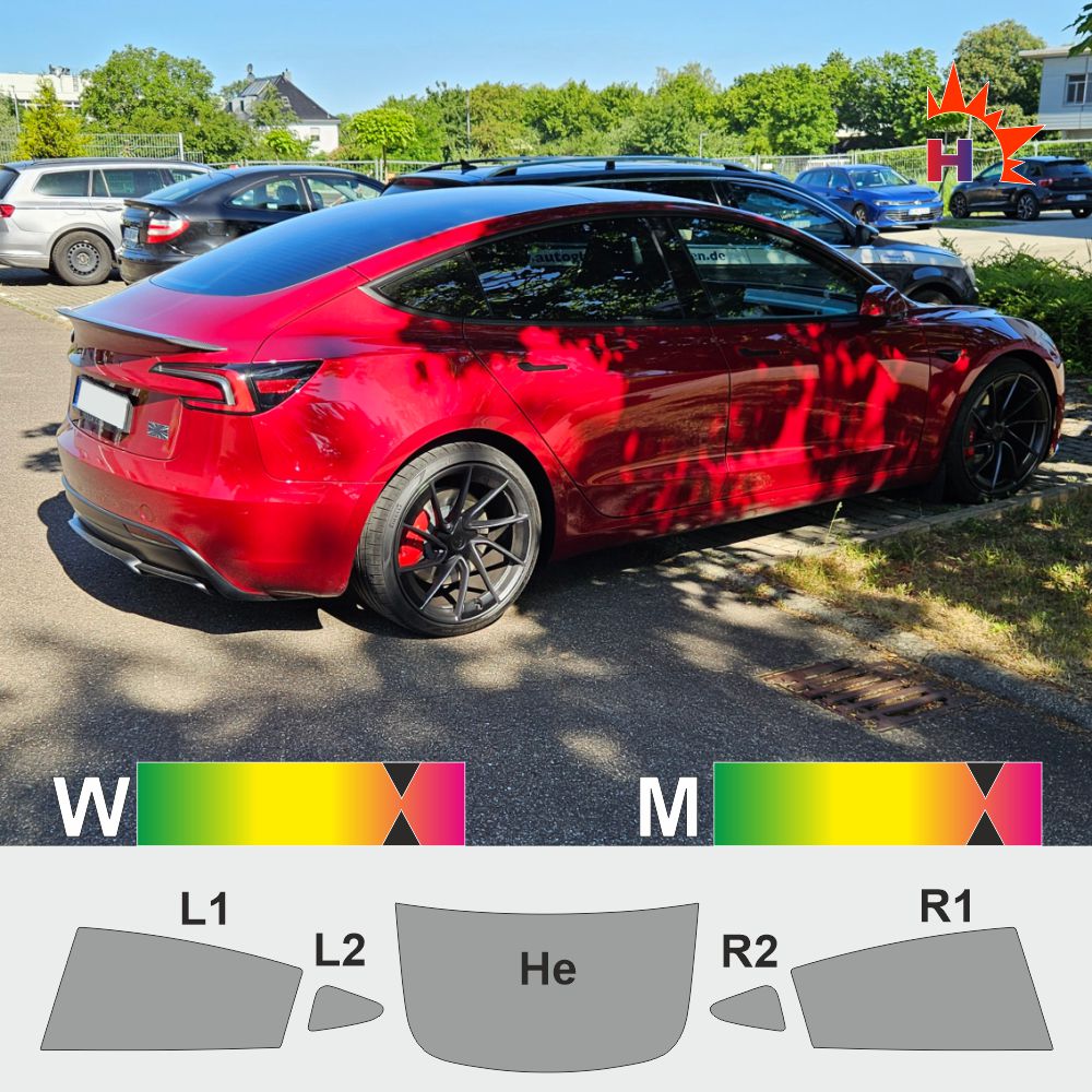 Tesla Model 3 Performance passgenaue Tönungsfolie