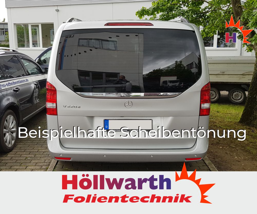 MERCEDES V-Klasse Baureie 447 5140 mm Schiebetür L_R ohne ASF klappbar HS passgenaue Tönungsfolie