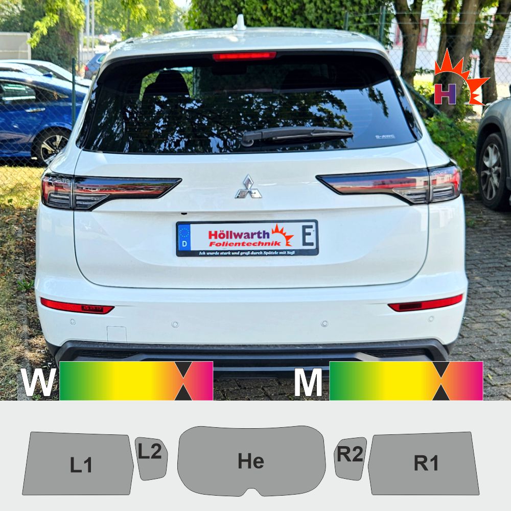 Mitsubishi Outlander (GN ab 2022) passgenaue Tönungsfolie