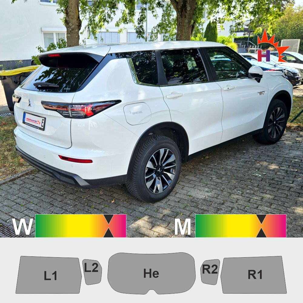Mitsubishi Outlander (GN ab 2022) passgenaue Tönungsfolie
