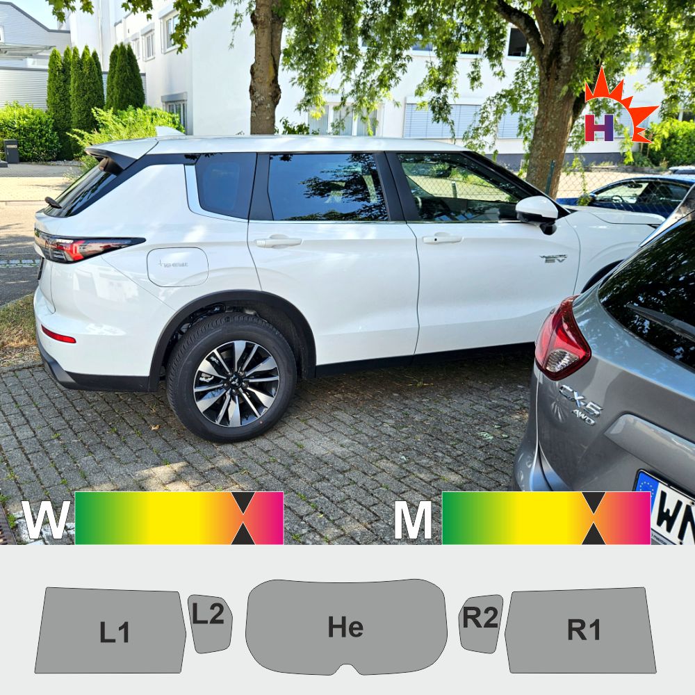 Mitsubishi Outlander (GN ab 2022) passgenaue Tönungsfolie