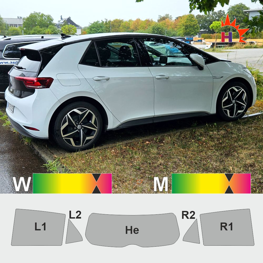 VW ID.3 passgenaue Tönungsfolie